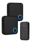 Wireless Doorbell,Waterproof Door bell Chimes with 60 Ringtones 5 Levels Volume and LED Flash 1000ft Range 2 Receivers + 1 Button Door bell for Home Classroom Office Hospital,Black