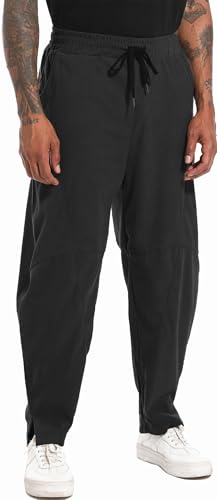 perdontoo Men's Casual Baggy Corduroy Pants Stylish Comfortable Elastic Waist Drawstring Trousers2