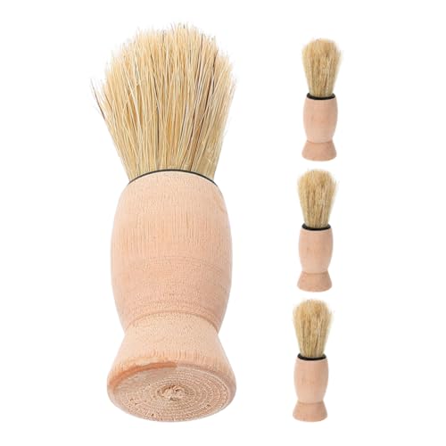 Healeved - Healeved 4pcs Rasiercreme Pinsel Haar Schnittbürste Friseur Friseur Holzhals Halsbürste Für Nasse Rasur Rasiermesser Barber Werkzeug Schnurrbart Pflege Väter Tag