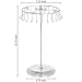 MyGift Freestanding Silver Metal Rotating Jewelry Stand Organizer Display Tree with 24 Hooks for Bracelets, Necklaces, Hoop Earrings