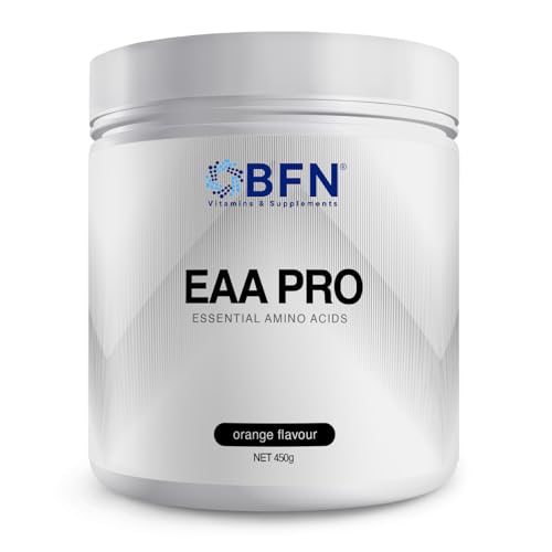BFN EAA Pro Powder, Aminoacidi Essenziali in Polvere Con Taurina, 450g, Arancia, 28 Porzioni, Senza Glutine e Lattosio (450 gr, Arancia)