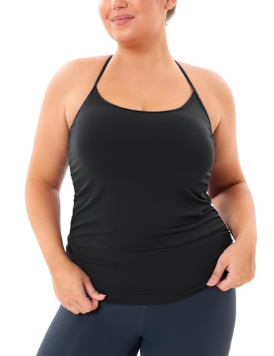 THE GYM PEOPLE Women's Racerback Workout Tank Tops Sleeveless Yoga Athletic Shirts with Built in Bra