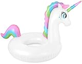 Coconut Float Inflatable Unicorn Pool Float Tubes for Floating - Fun Beach Floaties, Pool Toys, Summer Party Decorations for Kids 75 inch