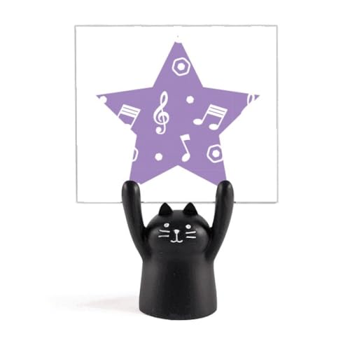 Support de notes de musique chat noir pour embellir votre coin piano et salon