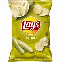 LAY'S® Dill Pickle Flavored Potato Chips.1.5 ounce, (64 per pack)