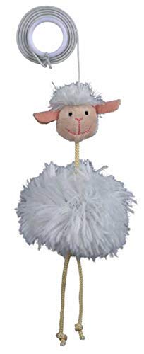 Trixie Sheep On An Elastic Band Plush Cat Toy with Bell, 20 cm - Image 4