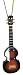Miniature Hoffner Bass Guitar Christmas Ornament Brown Burst 4"