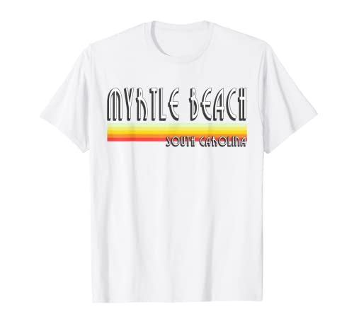 Myrtle Beach South Carolina T-shirt Motif lignes vintage T-Shirt