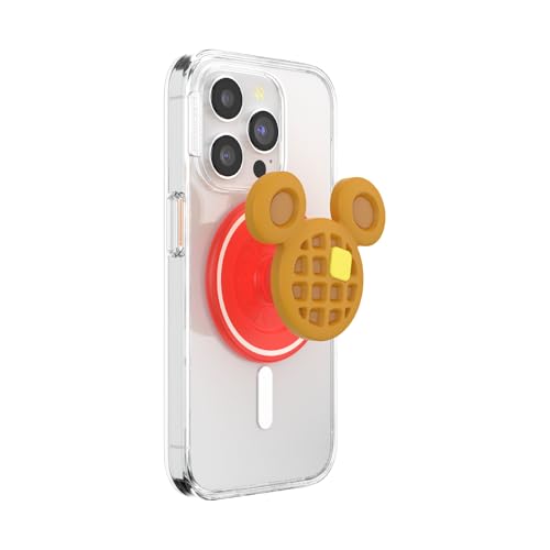 PopSockets Japan - ポップソケッツ ジャパン ラウンドポップグリップ ディズニー ブレックファスト バディーズ - ポップアウト ミッキー ワッフル MagSafe対応 アダプターリング付き 携帯電話ホルダー ワイヤレス充電対応の商品画像（Amazon）