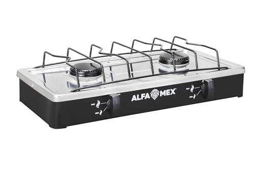 Opiniones y reviews de Parrilla 2 Quemadores - 5 favoritos. 43 Alfamex Parrilla de Gas LP de 2 Quemadores - Cubierta Acero Inoxidable 47x27 cm - Parrilla de Sobreponer Compacta, Duradera y Fácil de Limpiar - Ideal para Cocinas Pequeñas...
