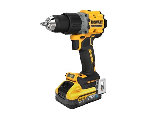DEWALT DCD805 18V XR G3 Brushless Combi Drill with 2X 5.0Ah 18V Powerstack Batteries, Charger & Case
