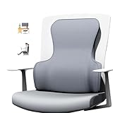 SHAKERINO Lumbar Support Pillow for Office Chair - Original Designed Back Support for Office Chair Back Support Pillow with Straps for Posture Improve & Pain Relief, Memory Foam Lumbar Pillow for Car