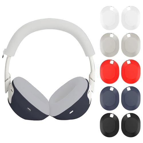 SCLAB シリコン ハウジング カバー WH-1000XM6用 キャップ ブラック・ミッドナイトブルー・プラチナムシルバー・レッド・ホワイト/ヘッドホンカバー ソニー互換アクセサリー sony用保護ケース (ミッドナイトブルー, XM6)