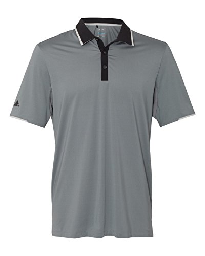 adidas Mens Climacool Performance Colorblock Sport Shirt (A166) -Vista Grey -L
