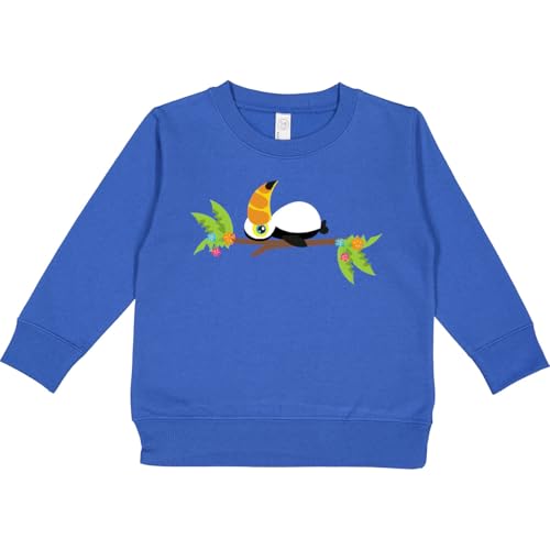 inktastic Baby Toucan, Cute Toucan, Tropical Bird, Flowers Toddler Sweatshirt 5-6 Royal 44545