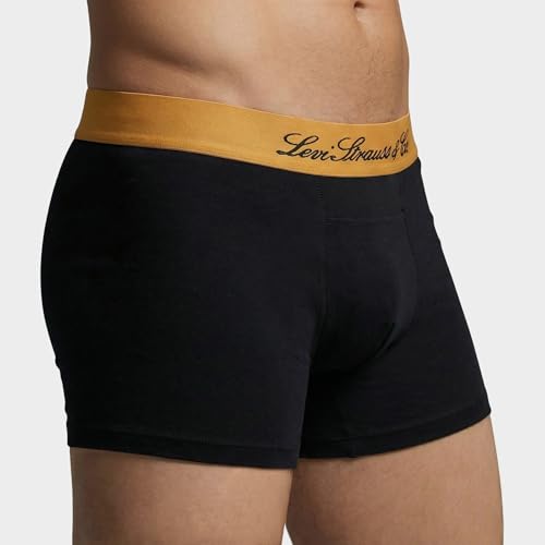 Image of Levi's Cotton Elite Trunk | Premium Men's Trunk Underwear | 4-Way Stretch | Outer Elastic Waistband | H-Pocket | Style 072 | Pack of 1
