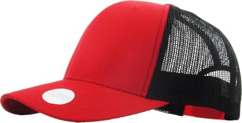 Image of Classic 6 Panel Cotton Twill Mesh Trucker Cap Hat Adjustable Snapback Hat