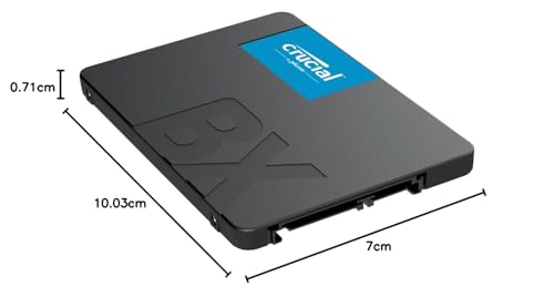 Crucial BX500 SATA SSD 1TB Interno 2.5", hasta 540MB/s, Compatible con Ordenador Portátil y de Sobremesa (PC), 3D NAND, Aceleración de Escritura dinámica - CT1000BX500SSD101