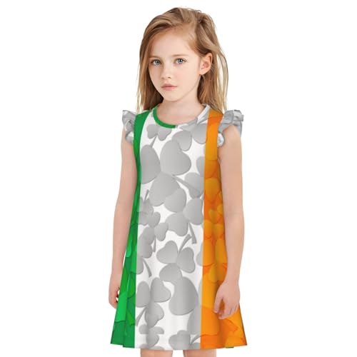 Augenstern Flutter Sleeve Nightgown Irish-Flag-Shamrocks Soft Sleepwear Nightdress4