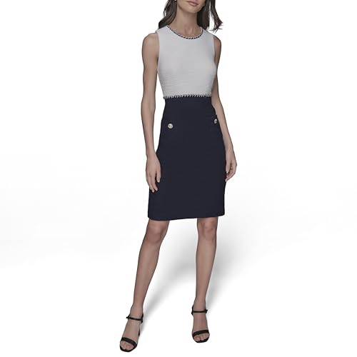 Robe de cocktail Karl Lagerfeld pour affiner la silhouette sans manches tricot
