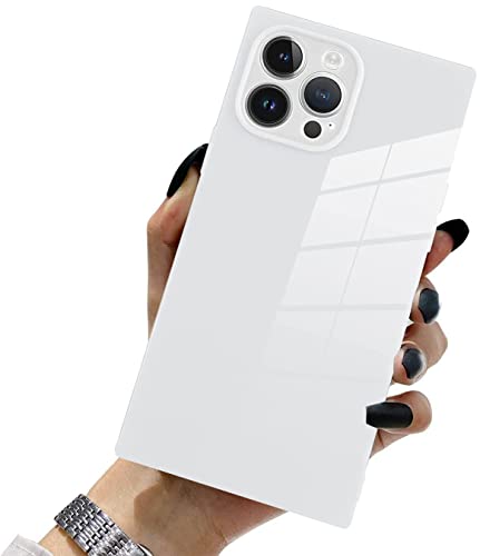 Coque iPhone 14 Plus carrée antichoc blanche pour préserver l'écran