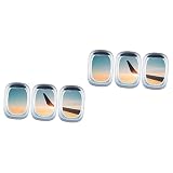 Housoutil 6 Piezas Decoración De La Pared Del Paisaje Calcomanías De Pared De Paisaje Pelar y Pegar Pegatinas Removibles Ventana De Paisaje Se Aferra Aviones Fotos Ventana Falsa 3d Horizonte