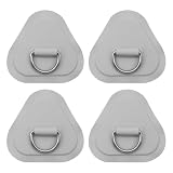Nicear 4-teilige D-Ring-Patches Für Kajak, Kanu, SUP, PVC Und Edelstahl, Dreieckiger Anker, Robustes Marinezubehör Für Flöße, Schlauchboote, Paddleboards, Surfbretter