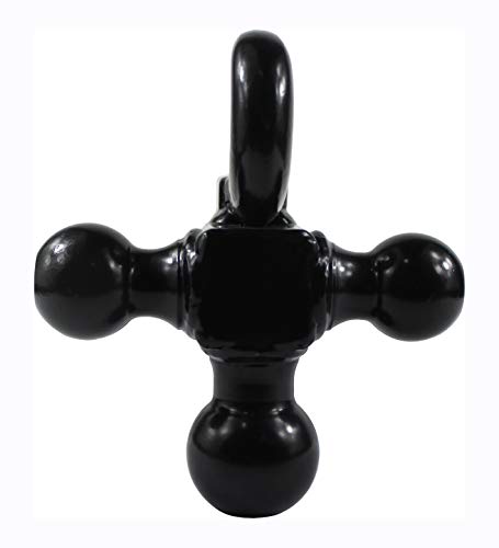 Maxxhaul 50231 Triple Ball Mount With Hook Hollow Shank, Black (Pull Hook Capacity Up To 10000 Lbs) #TOP3