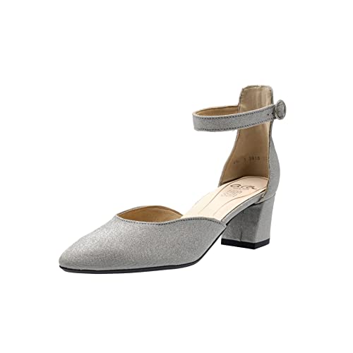 ara Damen London Pumps, Silber, 41 EU Schmal