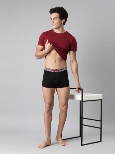 Image of Levi's GZ004 Trunk for Men | Supima Modal Lycra Blend | Breathable Men's Underwear | 4-Way Stretch | Anti-Roll No-Dig Floral Waistband | Extra Supportive Gusset | Stay Retention | Pack of 1