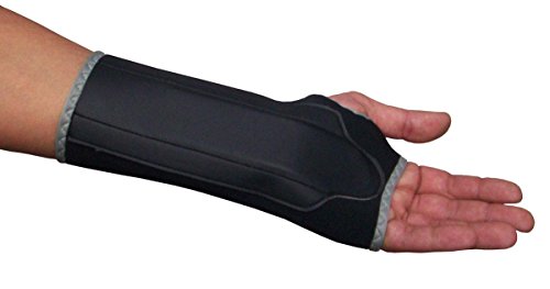 LTG PRO® Attelle de poignet en néoprène pour le canal carpien, entorse, arthrite (L-XL(18-21 cm) gauche, noir et gris) Cover