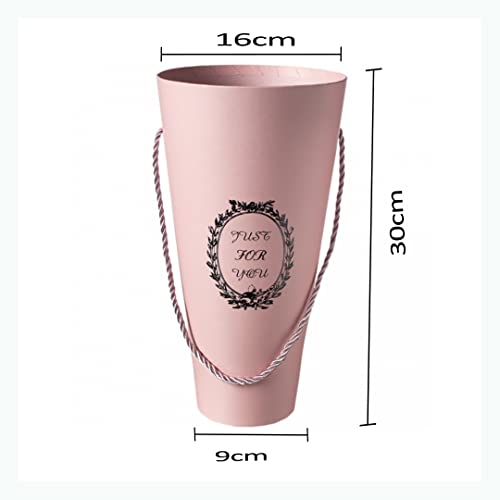 Image of Oasis Paper Gift Bag, 2pcs, Tall With Handle Empty, Decorative, Reusable, 30x9 cm, Multipurpose Birthday, Anniversary, Wedding, Return Gifts Hamper Packaging Porto Cone Pink