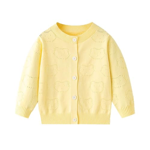 Girls Fall Cute Cardigan Button Down Simple Long Sleeve Girl Solid Color Casual Comfy Classic Trave Outwear 3-8 Years