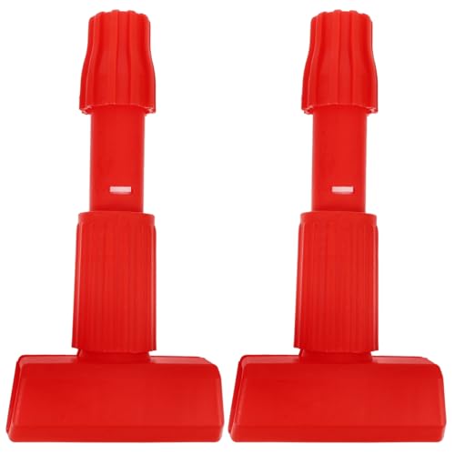 Levemolo 2pcs Clamp Mop Handle Commercial Heavy Duty Flat Mop Head Holder Replacement