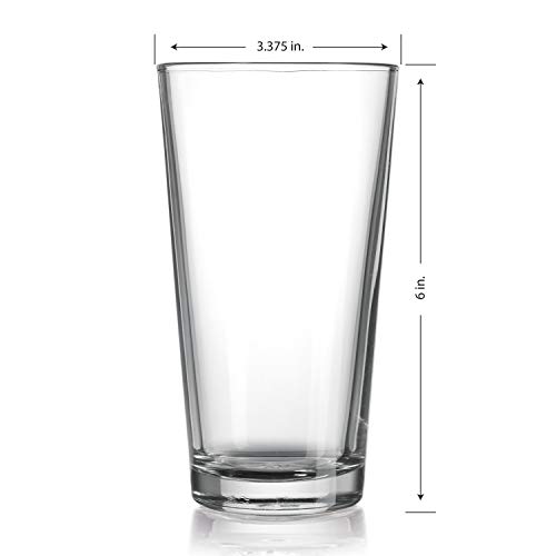 He Classic Drinking Glasses Set, 12-Count Classic Glassware, Includes 6 Cooler Glasses(17Oz) 6 Dof Glasses(13Oz)12-Piece Elegant Glassware Set #TOP1