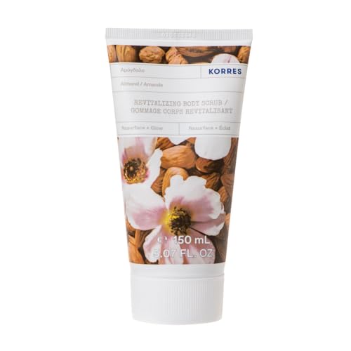 KORRES Exfoliante Corporal Revitalizante Almond, Con aceite de almendra y 3 agentes exfoliantes naturales, Piel más suave, luminosa e hidratada, vegana, testada dermatológicamente, 150ml