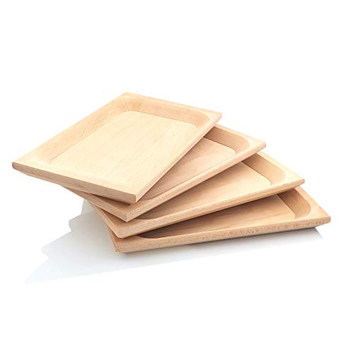 IBILI Piatto In Legno Di Acacia 26 Cm, Rivestito Con Olio, Ideale Per Antipasti E Formaggi, Lavaggio A Mano