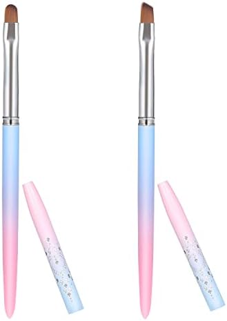 TOYMIS 2pcs Nail Polish Clean up Brush, Nail Pen Painting Tools Nail Remover Brush for Nail Art Design & Polish Mistake Cleaning
