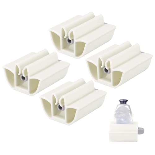 Exprimidor de pasta de dientes de plástico para evitar desperdicios, pack de 4 piezas 2