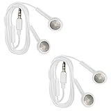 Fenzer 2 Pack Wired iPhone Earbuds/Headphones with 3.5mm Earphones with Microphone Volume Control Compatible for iPhone, iPad, iPod, Computer, MP3/4, Android Most 3.5mm Audio Devices White