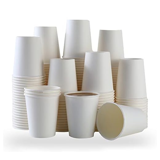 100 Park Disposable Hot Coffee Cups - Bulk 8 Oz Paper Cups, Disposable cups