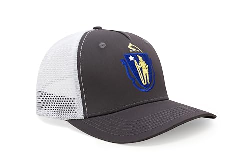Image of International Tie State Hat for Men and Women, Adjustable Snapback Trucker Baseball Cap with Embroidered Patch