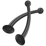 SKISUNO 1 Paar Flexible Silikon Helmtentakel mit Saugnapf Einfach zu Montieren Schwarze Helmdekoration für Motorradhelme und Fahrradhelme