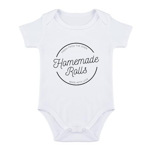 Homemade Rolls Bodysuit Pregnancy Announcement Baby Bodysuit Funny Newborn Baby Boy Girls Romper