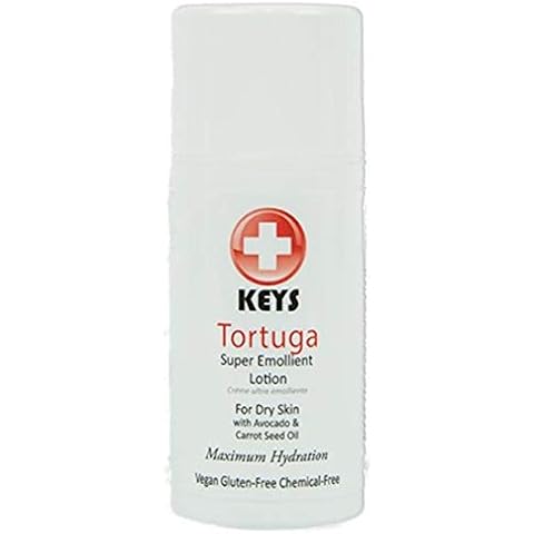 Keys Tortuga Vegan, All Natural, Gluten Free, Chemical Free Super Emollient Therapeutic Maximum Hydration Face, Hand, Body Lotion, Fast Relief for Dry Skin with Concentrated Shea Butter, 3.4 ounces Cover