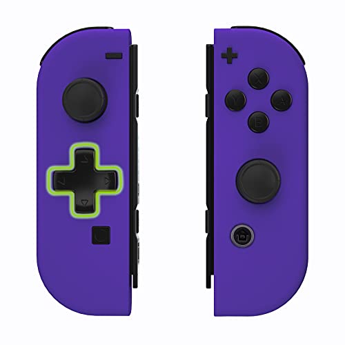 eXtremeRate Purple Joycon Handheld Controller Housing (D-Pad Version) with Full Set Buttons, DIY Replacement Shell Case for Nintendo Switch & Switch OLED Model Joy-Con – Console Shell NOT Included