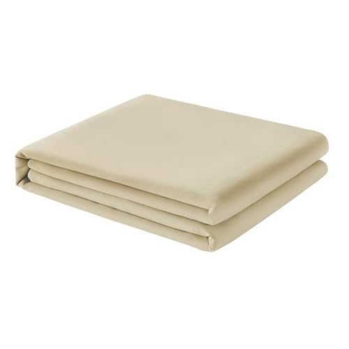 FreshCulture King Flat Sheet - Hotel Quality King Flat Sheet Only - Brushed Microfiber Top Sheet - Ultra Soft & Breathable - Wrinkle-Free - Easy Care - Single Flat Sheet (King, Beige)