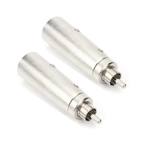 Image of MX XLR Male to RCA Female Converter A /V Jack Adaptor Audio Connector RCA to XLR Male Plug Cable Adapter(Pack of 2)