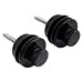 Musiclily Chrome Guitars Big Strap Lock System, Black (Pack of 2)