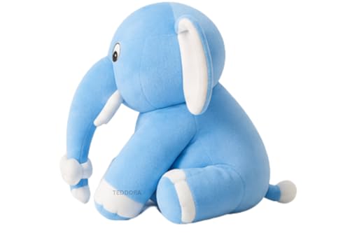 Image of Appu Ele Soft Toy for Girls Boys Kids, Sky Blue, Elephant Animal Plush Stuffed Baby Teddy Gift Birthday, 25 cm